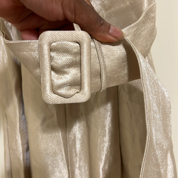 NEW WHBM $220 Belted Elegant Cream Halter jumpsuit sizes various - Picture 7 of 11